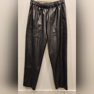 Gap Faux Leather Cropped Pants, Black, Size US M.